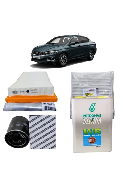 Lancia Fiat Egea 1.4 Benzili 95 Beygir 3plus Selenia 5w40 3,2lt 2015 Sonrası ürün görseli