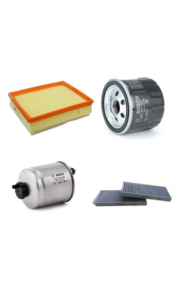 Bosch Filtre Bakım Seti Renault Latitude 1.5 Dci Hava + Yağ F.+ Yakıt Filtre + Polen Sardes ürün görseli