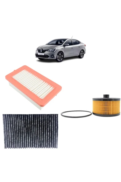 MAİS İthal Renault Taliant 1.0 Tce 2021 3lü Karbon Filtre Bakım Seti Sonrası Kit1364e ürün görseli