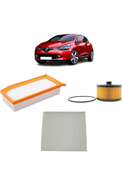 OEM Renault Clio 4 3lü Filtre Bakım Seti 1.2 Tce 2013-SONRASI KİT2089A ürün görseli