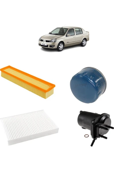 OEM Renault Symbol 4lü Filtre Bakım Seti 1.5 Dci 2001-2007 Kit1233b ürün görseli