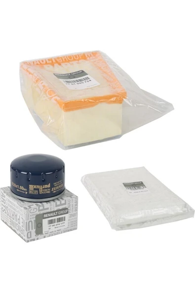 MAİS Renault Clio 2 1.4 16v Filtre Bakım Seti ( Hava Filtresi - Yağ Filtresi - Polen Filtresi ) ürün görseli