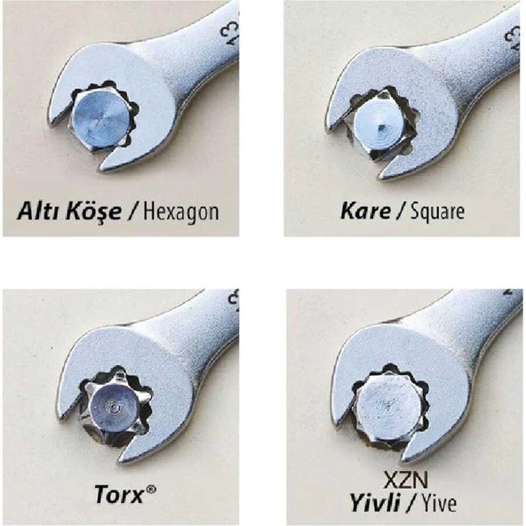 İzeltaş 8 Parça Torx Kombine Anahtar Takımı - İzeltaş 0380002108 - 3