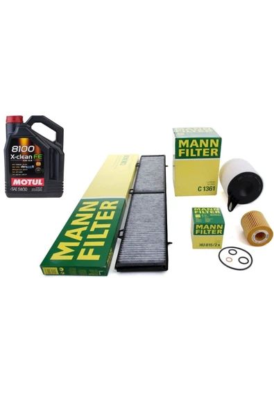 Mann Filters Bmw E90 Kasa 316i Uyumlu  Periyodik Bakım Filtre Seti Motul 5W30 ürün görseli