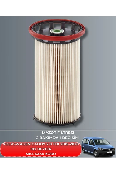 Sardes VW VOLKSWAGEN CADDY 2.0 TDI 2015-2016-2017-2018-2019-2020 102 BEYGİR MAZOT(YAKIT) FİLTRESİ - Resim 2