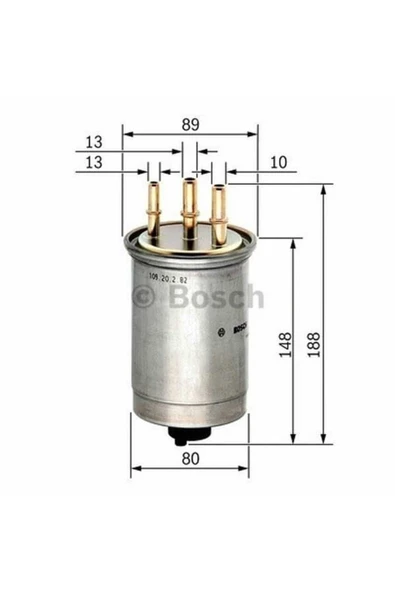 Bosch 0986AF6039 MAZOT FİLTRESİ FOCUS MONDEO III TRANSIT CONNECT ürün görseli