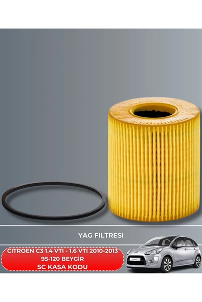 Petrol Ofisi CITROEN C3 1.4 VTI - 1.6 VTI 2010-2011-2012-2013 95-120 BEYGİR FİLTRE - YAG BAKIM SETİ - Resim 3