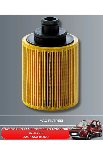 Petrol Ofisi FIAT FIORINO 1.3 MULTIJET EURO 4 2008-2009-2010-2011-2012 75 BEYGİR FİLTRE - YAG BAKIM SETİ - Resim 3