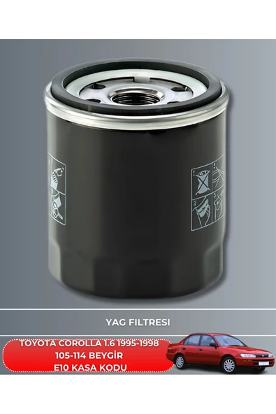 Petrol Ofisi TOYOTA COROLLA 1.6 1995-1996-1997-1998 105-114 BEYGİR FİLTRE - YAĞ BAKIM SETİ - Resim 3