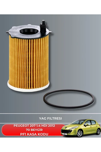 Petrol Ofisi PEUGEOT 207 1.4 HDI 2012 70 BEYGİR FİLTRE - YAG BAKIM SETİ - Resim 3