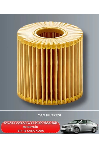 Petrol Ofisi TOYOTA COROLLA 1.4 D-4D 2009-2010-2011-2012 90 BEYGİR FİLTRE - YAĞ BAKIM SETİ - Resim 3