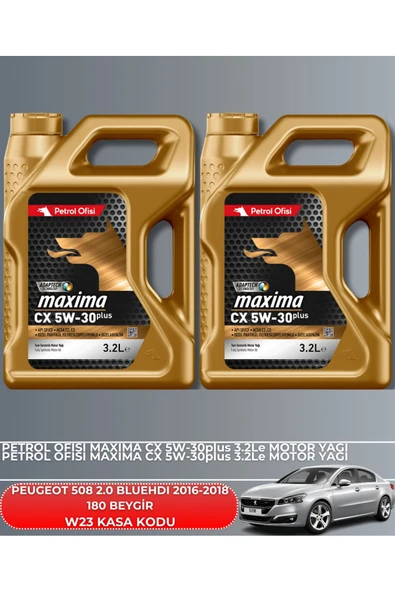 Petrol Ofisi PEUGEOT 508 2.0 BLUEHDI 2016-2017-2018 180 BEYGİR FİLTRE - YAG BAKIM SETİ - Resim 5