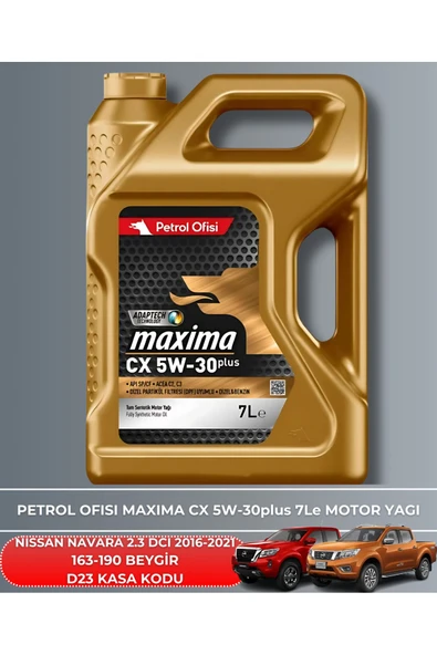 Petrol Ofisi NISSAN NAVARA 2.3 DCI 2016-2017-2018-2019-2020-2021 163-190 BEYGİR FİLTRE - YAĞ BAKIM SETİ - Resim 5