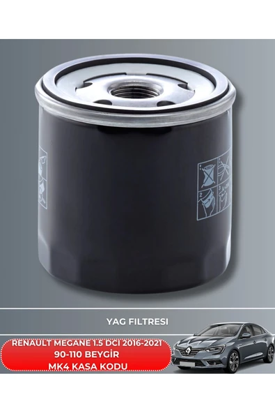 Petrol Ofisi RENAULT MEGANE 1.5 DCI 2016-2017-2018-2019-2020-2021 90-110 BEYGİR FİLTRE - YAĞ BAKIM SETİ - Resim 3