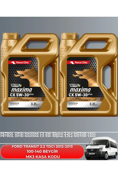 Petrol Ofisi Ford Transıt 2.2 Tdcı 2012-2013 100-140 Beygir Filtre - Yağ Bakım Seti Uyumlu - Resim 5