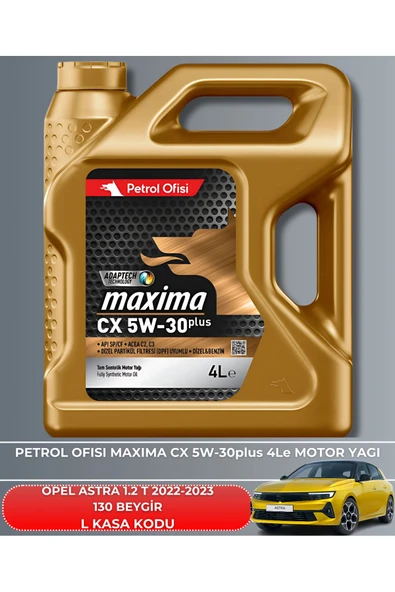 Petrol Ofisi OPEL ASTRA 1.2 T 2022-2023 130 BEYGİR FİLTRE - YAG BAKIM SETİ - Resim 5