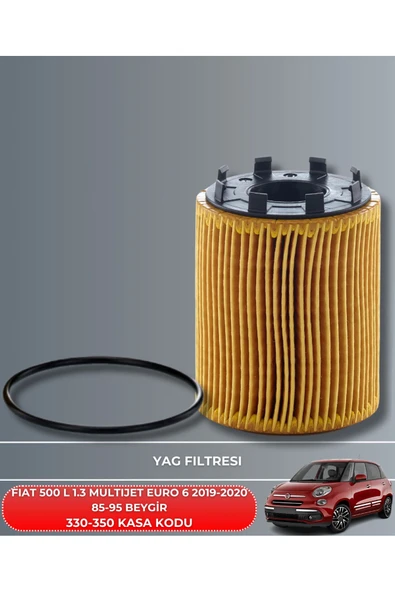 Petrol Ofisi Fıat 500 L 1.3 Multıjet 2019-2020 Euro 6 85-95 Beygir Filtre - Yag Bakım Seti - Resim 3