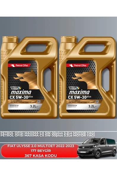 Petrol Ofisi FIAT ULYSSE 2.0 MULTIJET 2022-2023 177 BEYGİR FİLTRE - YAG BAKIM SETİ - Resim 5