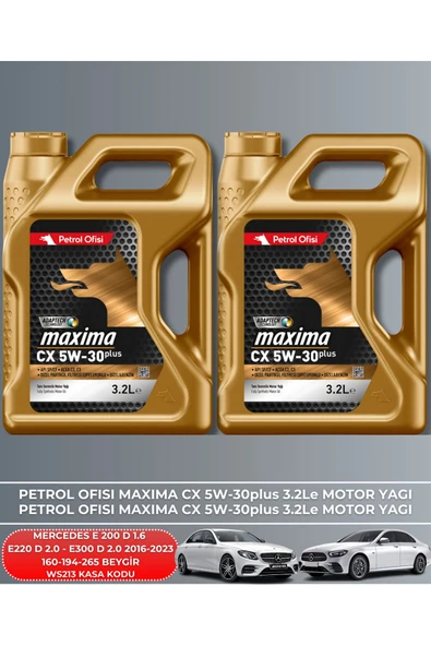 Petrol Ofisi MERCEDES E 220-E 250 2.2 CDI 2009-2010-2011-2012-2013-2014-2015-2016 170-204 FİLTRE YAĞ BAKIM SETİ - Resim 5