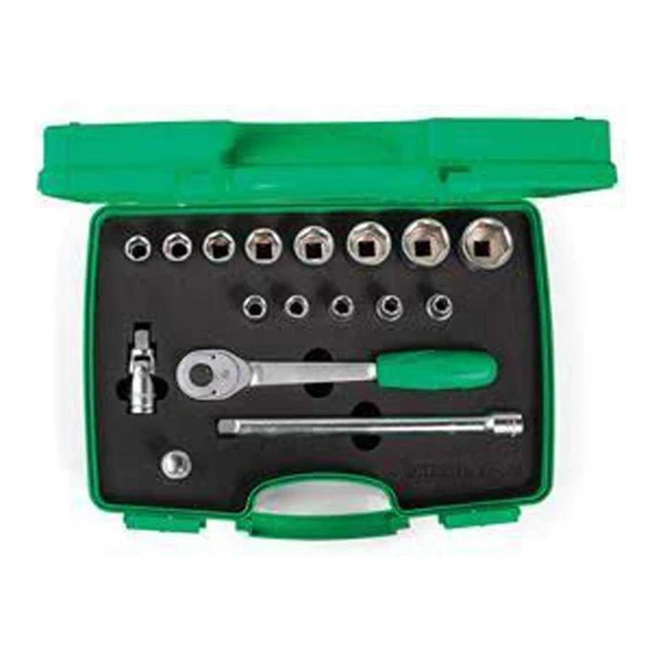 İzeltaş Elta 1/2" 6 Köşe Lokma Anahtar Takımı 17 Parça-İZELTAŞ 1115002017 ürün görseli