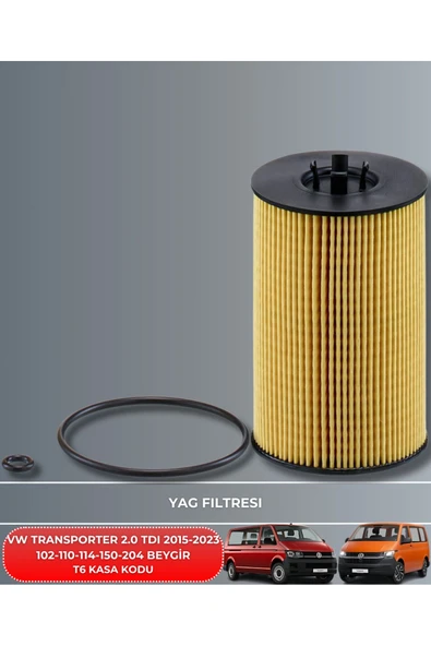 Petrol Ofisi VOLKSWAGEN TRANSPORTER 2.0 TDI 2015-2016-2017-2018-2019-2020-2021-2022-2023 FİLTRE - YAĞ BAKIM SETİ - Resim 3
