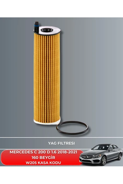 Petrol Ofisi MERCEDES C 200 D 1.6 2018-2019-2020-2021 160 BEYGİR FİLTRE - YAĞ BAKIM SETİ - 3