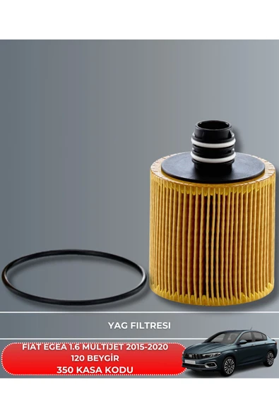 Petrol Ofisi FIAT EGEA 1.6 MULTIJET 2015-2016-2017-2018-2019-2020 120 BEYGİR FİLTRE - YAG BAKIM SETİ - Resim 3