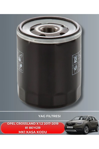 Petrol Ofisi OPEL CROSSLAND X 1.2 2017-2018-2019 81 BEYGİR FİLTRE - YAG BAKIM SETİ - Resim 3
