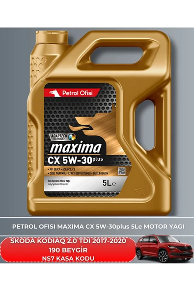 Petrol Ofisi SKODA KODIAQ 2.0 TDI 2017-2018-2019-2020 190 BEYGİR FİLTRE - YAĞ BAKIM SETİ - Resim 5