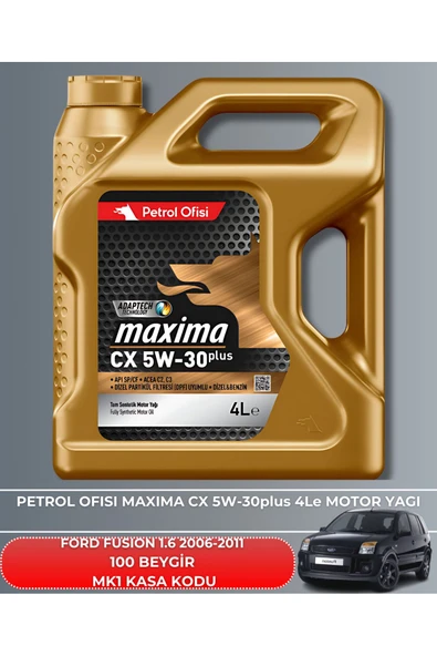 Petrol Ofisi Ford Fusıon 1.6 2006-2007-2008-2009-2010-2011 100 Beygir Filtre - Yağ Bakım Seti Uyumlu - Resim 5