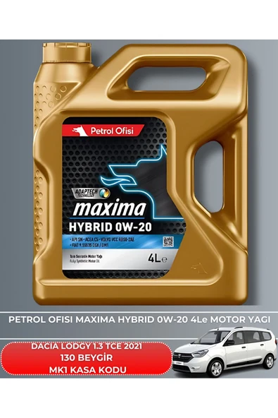 Petrol Ofisi DACIA LODGY 1.3 TCE 2021 130 BEYGİR FİLTRE - YAĞ BAKIM SETİ - Resim 5