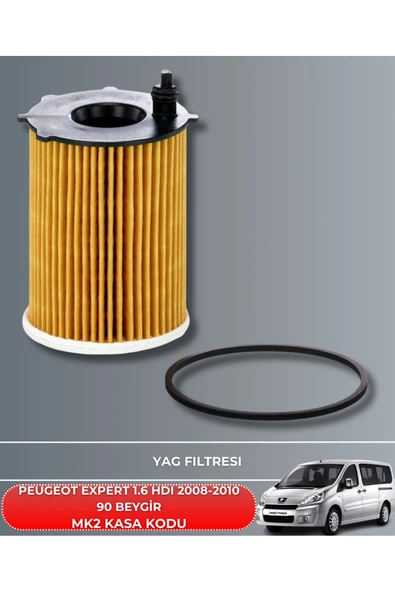 Petrol Ofisi PEUGEOT EXPERT 1.6 HDI 2008-2009-2010 90 BEYGİR FİLTRE - YAG BAKIM SETİ - Resim 3