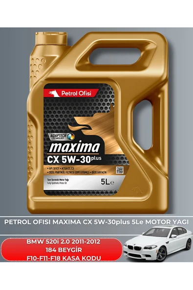 Petrol Ofisi BMW 520i 2.0 2011-2012 184 BEYGİR FİLTRE - YAĞ BAKIM SETİ - Resim 5