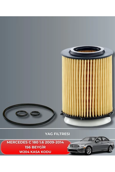 Petrol Ofisi MERCEDES C 180 1.6 2009-2014 156 BEYGİR FİLTRE - YAĞ BAKIM SETİ - Resim 3