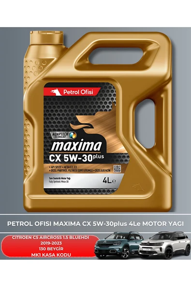 Petrol Ofisi CITROEN C5 AIRCROSS 1.5 BLUEHDI 2019-2020-2021-2022-2023 130 BEYGİR FİLTRE - YAG BAKIM SETİ - Resim 5