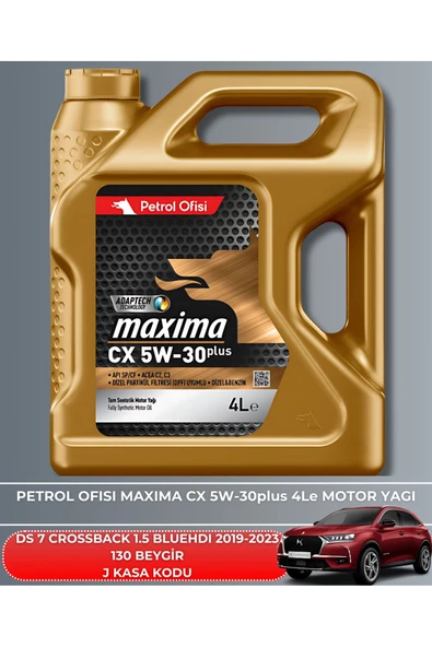 Petrol Ofisi DS 7 CROSSBACK 1.5 BLUEHDI 2019-2020-2021-2022-2023 130 BEYGİR BAKIM SETİ - Resim 5