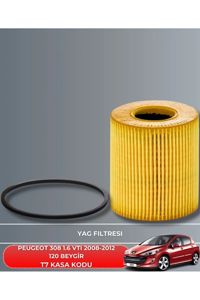 Petrol Ofisi PEUGEOT 308 1.6 VTI 2008-2009-2010-2011-2012 120 BEYGİR FİLTRE - YAG BAKIM SETİ - Resim 3