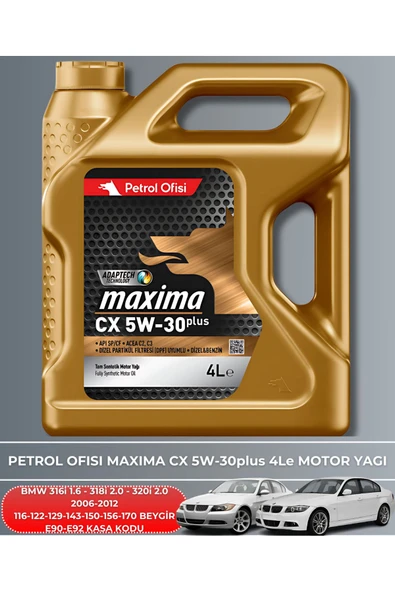 Petrol Ofisi BMW 316i 1.6 - 318i 2.0 - 320i 2.0 2006-2007-2008-2009-2010-2011-2012 FİLTRE YAĞ BAKIM SETİ - Resim 5