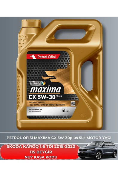 Petrol Ofisi SKODA KAROQ 1.6 TDI 2018-2019-2020 115 BEYGİR FİLTRE - YAĞ BAKIM SETİ - Resim 5