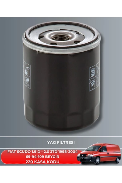 Petrol Ofisi FIAT SCUDO 1.9 D-TD 2.0 JTD 1998-1999-2000-2001-2002-2003-2004 69-94-109 BYGR FİLTRE YAG BAKIM SETİ - Resim 3
