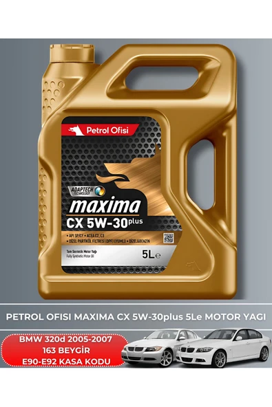 Petrol Ofisi BMW 320d 2.0 2005-2006-2007 163 BEYGİR FİLTRE - YAĞ BAKIM SETİ - Resim 5