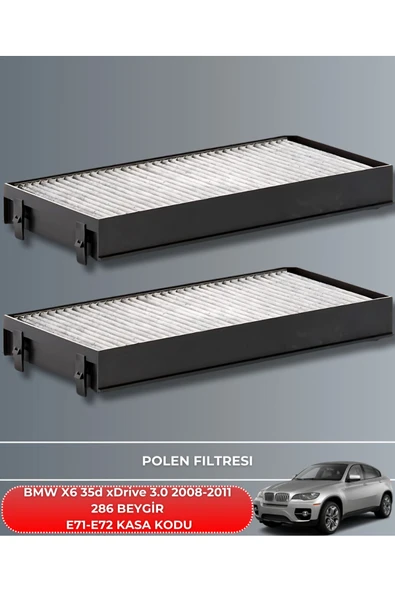 Petrol Ofisi Bmw X6 35d Xdrive 3.0 2008-2009-2010-2011 286 Beygir Filtre - Yağ Bakım Seti - Resim 4