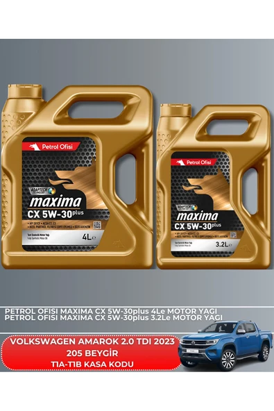 Petrol Ofisi VOLKSWAGEN AMAROK 2.0 TDI 2023 205 BEYGİR FİLTRE - YAĞ BAKIM SETİ - Resim 4