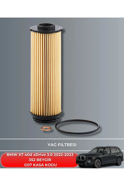 Petrol Ofisi BMW X7 40d xDrive 3.0 2022-2023 352 BEYGİR FİLTRE - YAĞ BAKIM SETİ - Resim 3