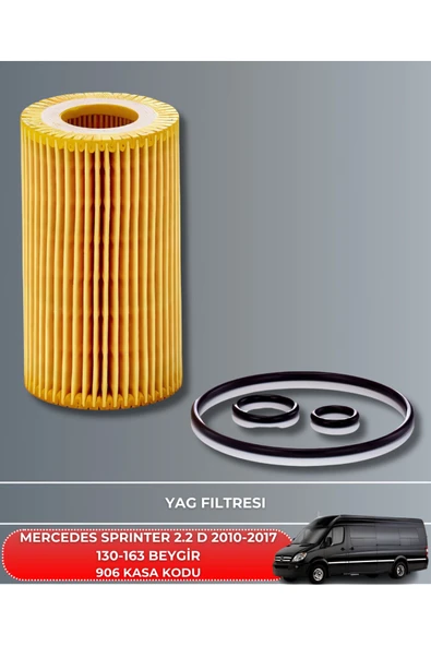 Petrol Ofisi MERCEDES SPRINTER 2.2D 2010-2011-2012-2013-2014-2015-2016-2017 130-163 BEYGİR FİLTRE YAĞ BAKIM SETİ - Resim 3