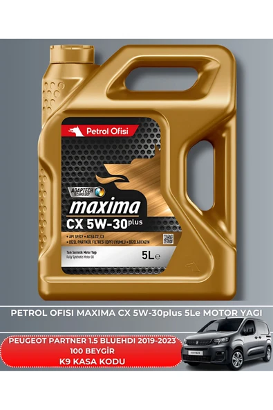 Petrol Ofisi PEUGEOT PARTNER 1.5 BLUEHDI 2019-2020-2021-2022-2023 100 BEYGİR FİLTRE - YAG BAKIM SETİ - Resim 5