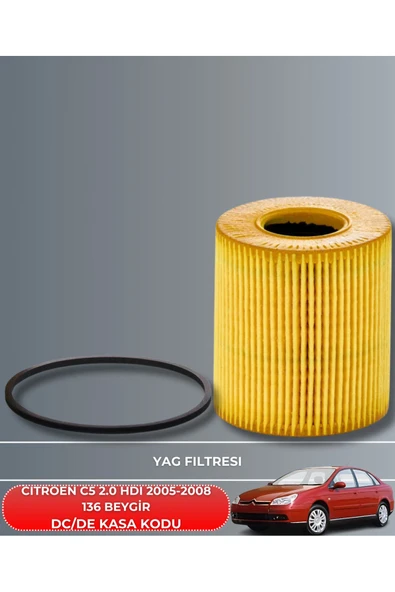 Petrol Ofisi CITROEN C5 2.0 HDI 2005-2006-2007-2008 136 BEYGİR FİLTRE - YAG BAKIM SETİ - Resim 3