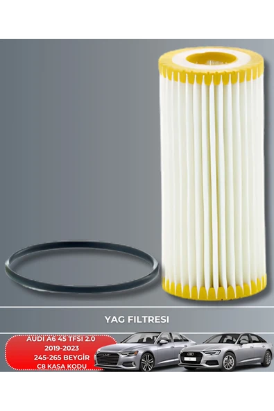 Petrol Ofisi AUDI A6 45 TFSI 2.0 2019-2020-2021-2022-2023 245-265 BEYGİR FİLTRE - YAĞ BAKIM SETİ - Resim 3