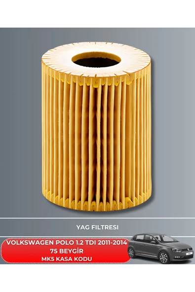 Petrol Ofisi VOLKSWAGEN POLO 1.2 TDI 2011-2012-2013-2014 75 BEYGİR FİLTRE - YAĞ BAKIM SETİ - Resim 3