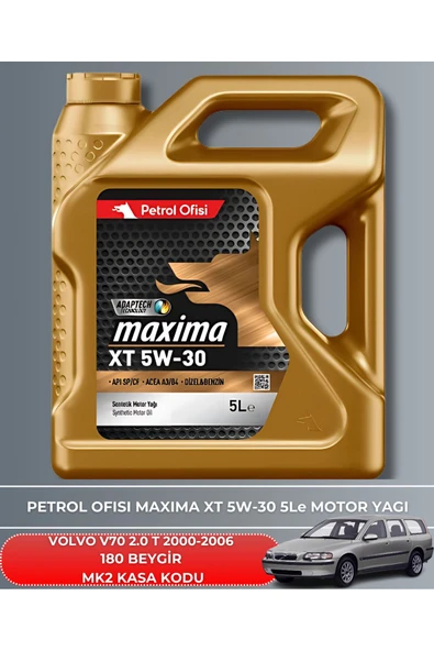 Petrol Ofisi VOLVO V70 2.0 T 2000-2001-2002-2003-2004-2005-2006 180 BEYGİR FİLTRE - YAĞ BAKIM SETİ - Resim 5